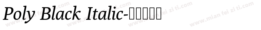 Poly Black Italic字体转换